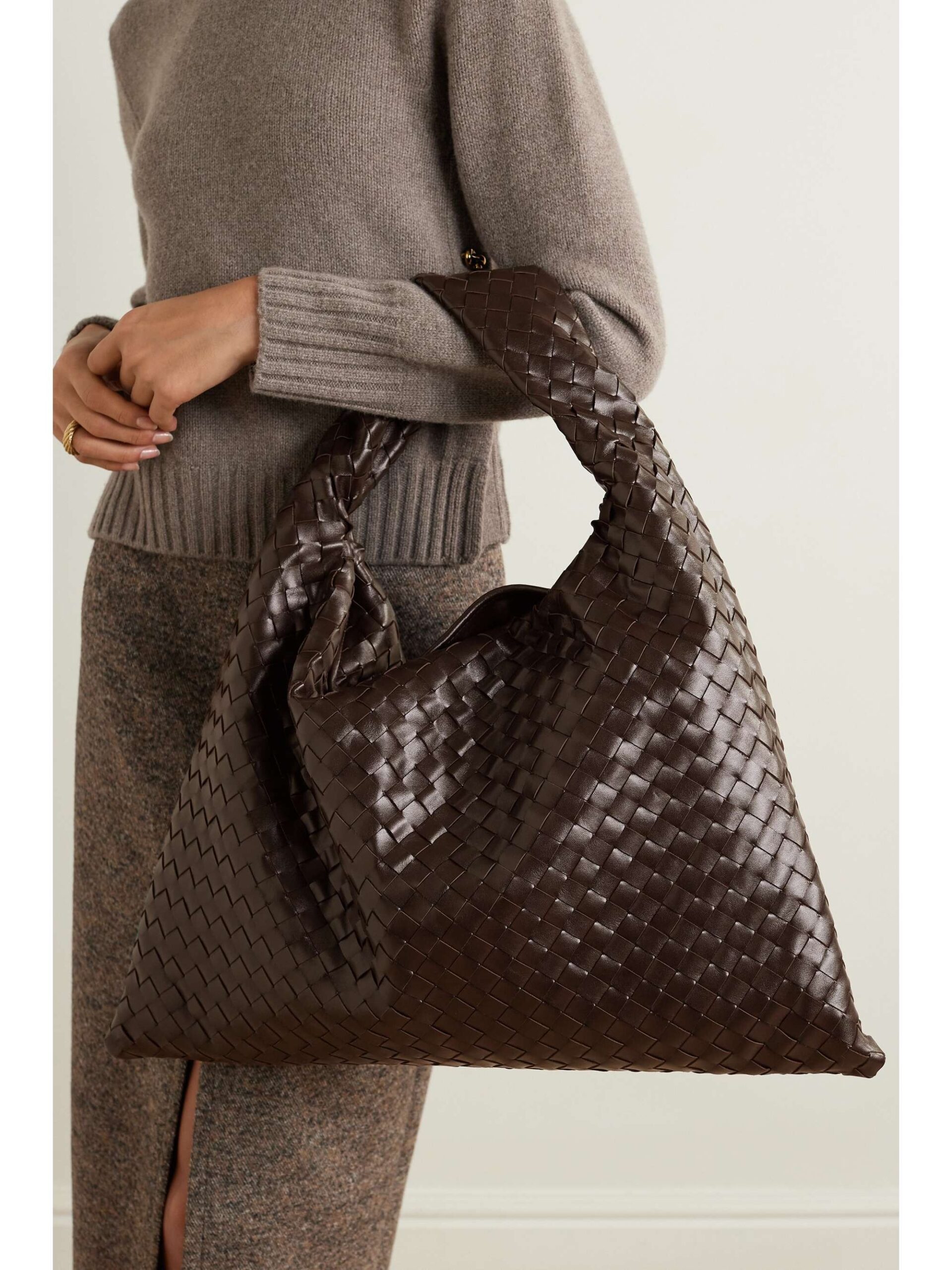 Hop Large Intrecciato Leather Tote