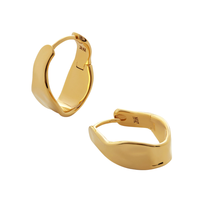 The Wave Medium Hoop Earrings