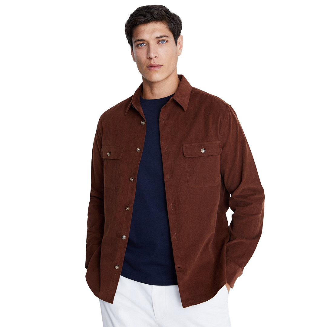 Tobacco Corduroy Overshirt