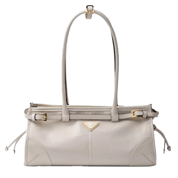 Brand-Plaque Leather Shoulder Bag