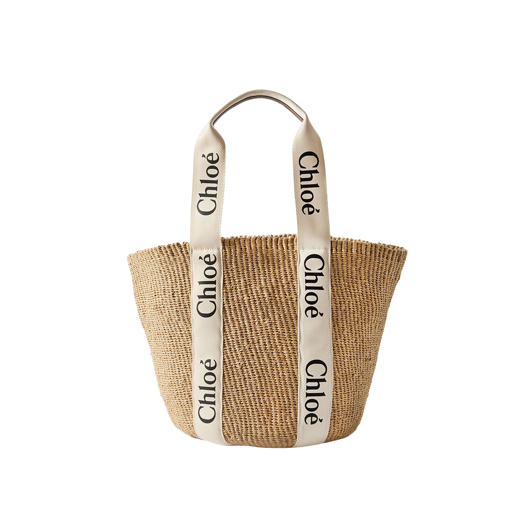 Woody Large Raffia Tote