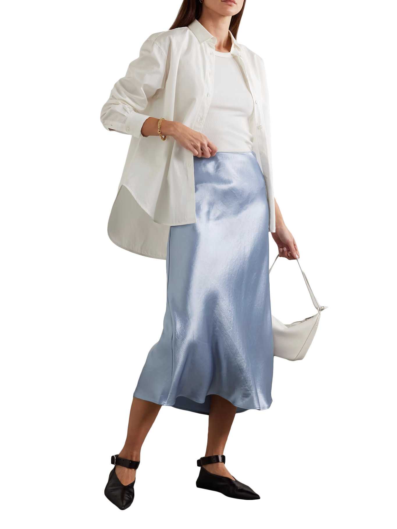 Alessio Crinkled-Satin Midi