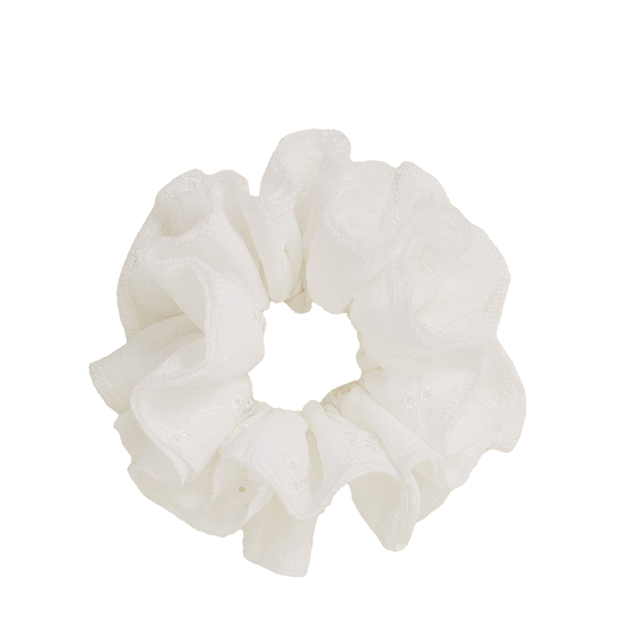 Oversized Broderie Scrunchie