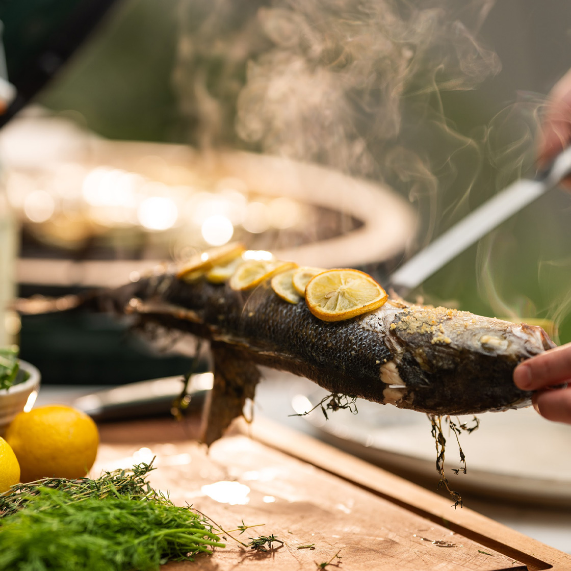 Chef Series: Tom Aikens’ BBQ Sea Bass With Lemon And Fennel