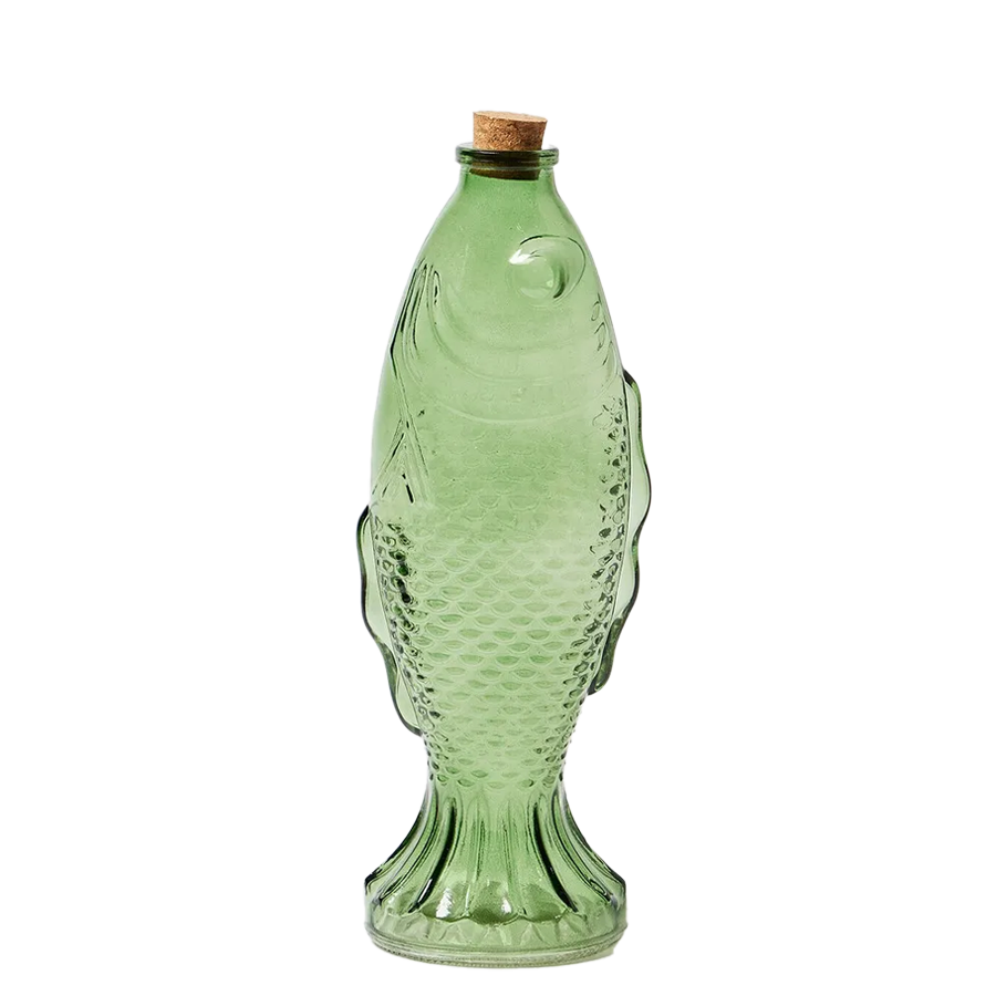 Fish Green Glass Carafe