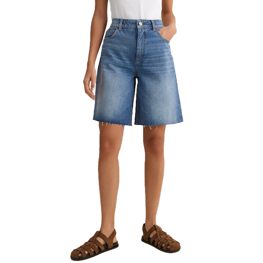 Denim High-Rise Bermuda Short