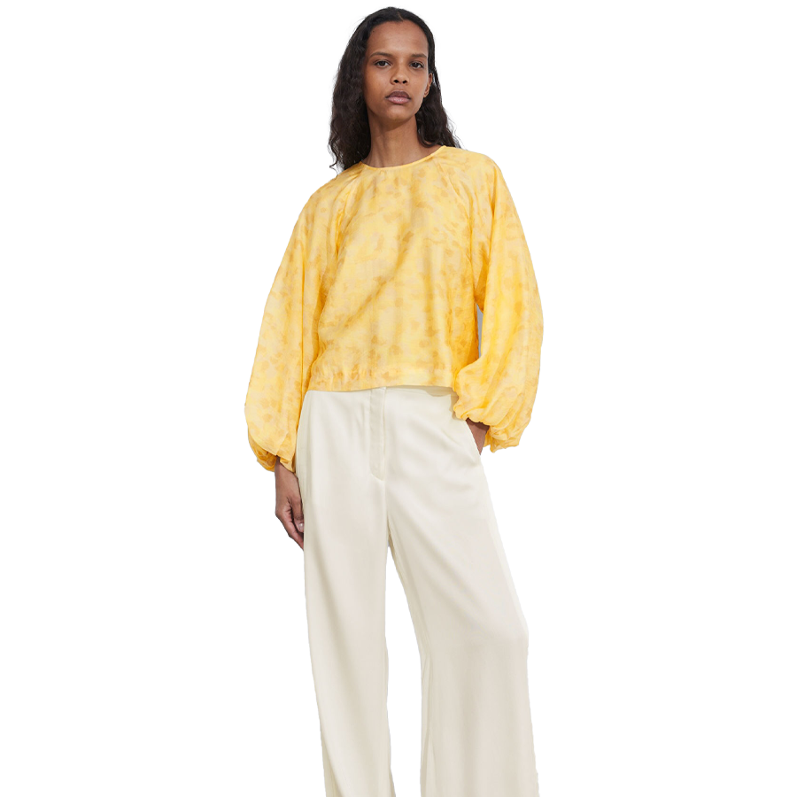 Balloon-Sleeve Top