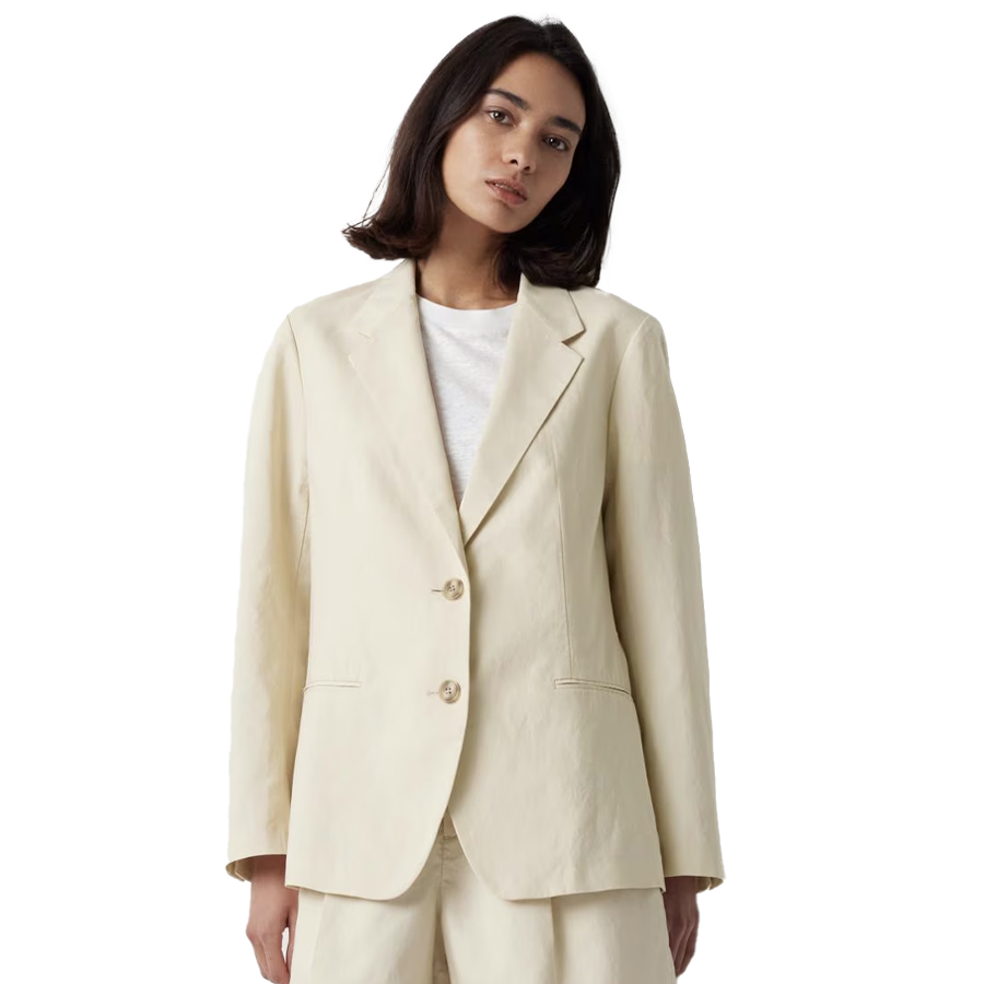 Linen Blend Blazer Jacket