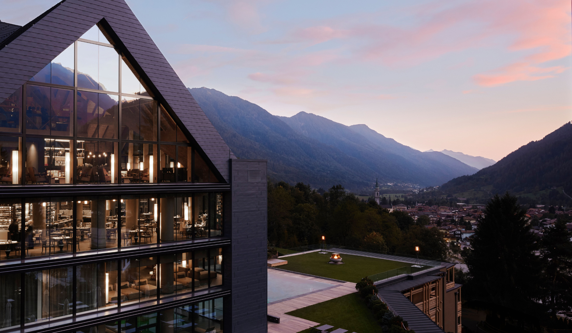 Lefay Resort & SPA in the Dolomites from outside window
