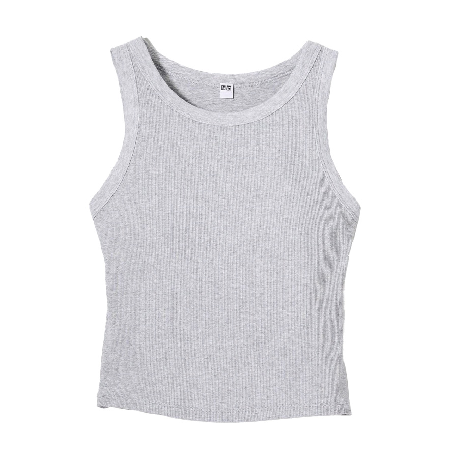 Ribbed Cropped Sleeveless Bra Top