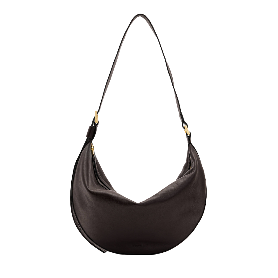 Half Moon Leather Shoulder Bag