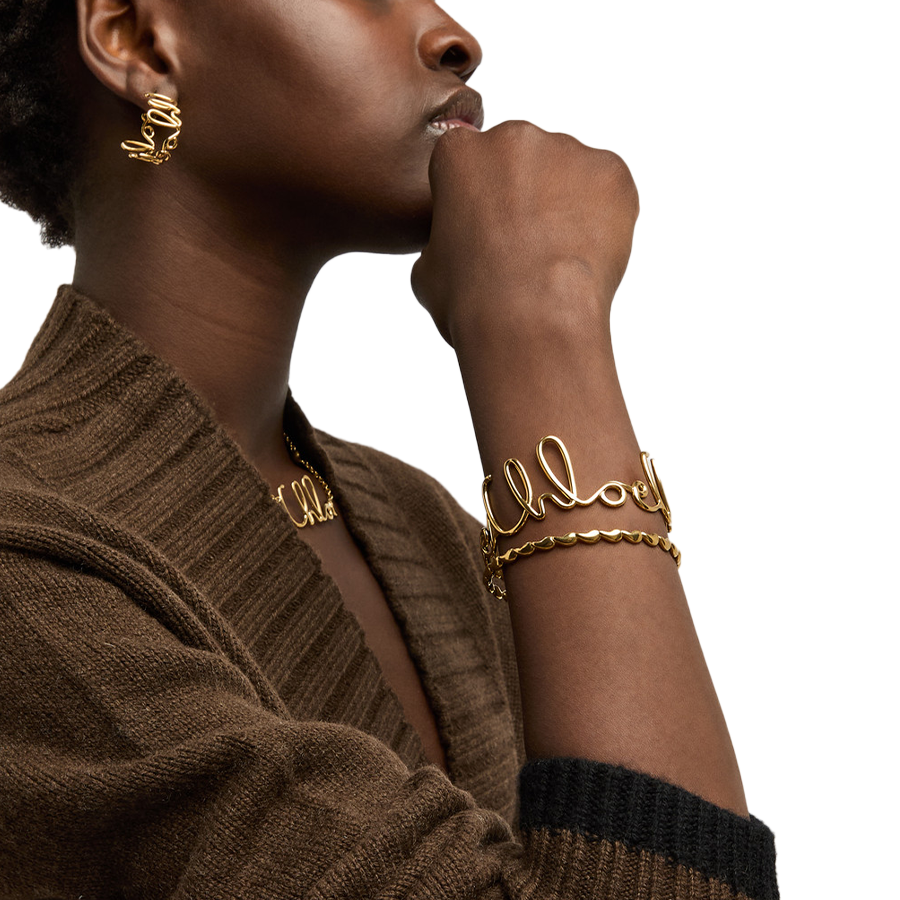 Iconic logo bangle set