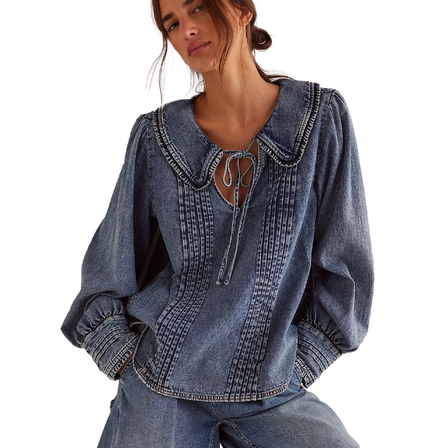 We The Free Molly Denim Sailor Shirt
