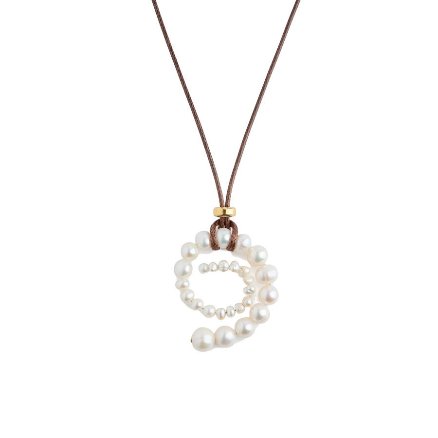 Arla pearl-embellished cord wrap necklace