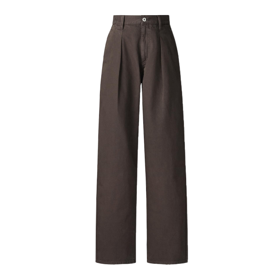 Denim Pleated Trousers
