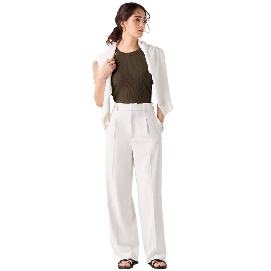 Pleated Wide Trousers