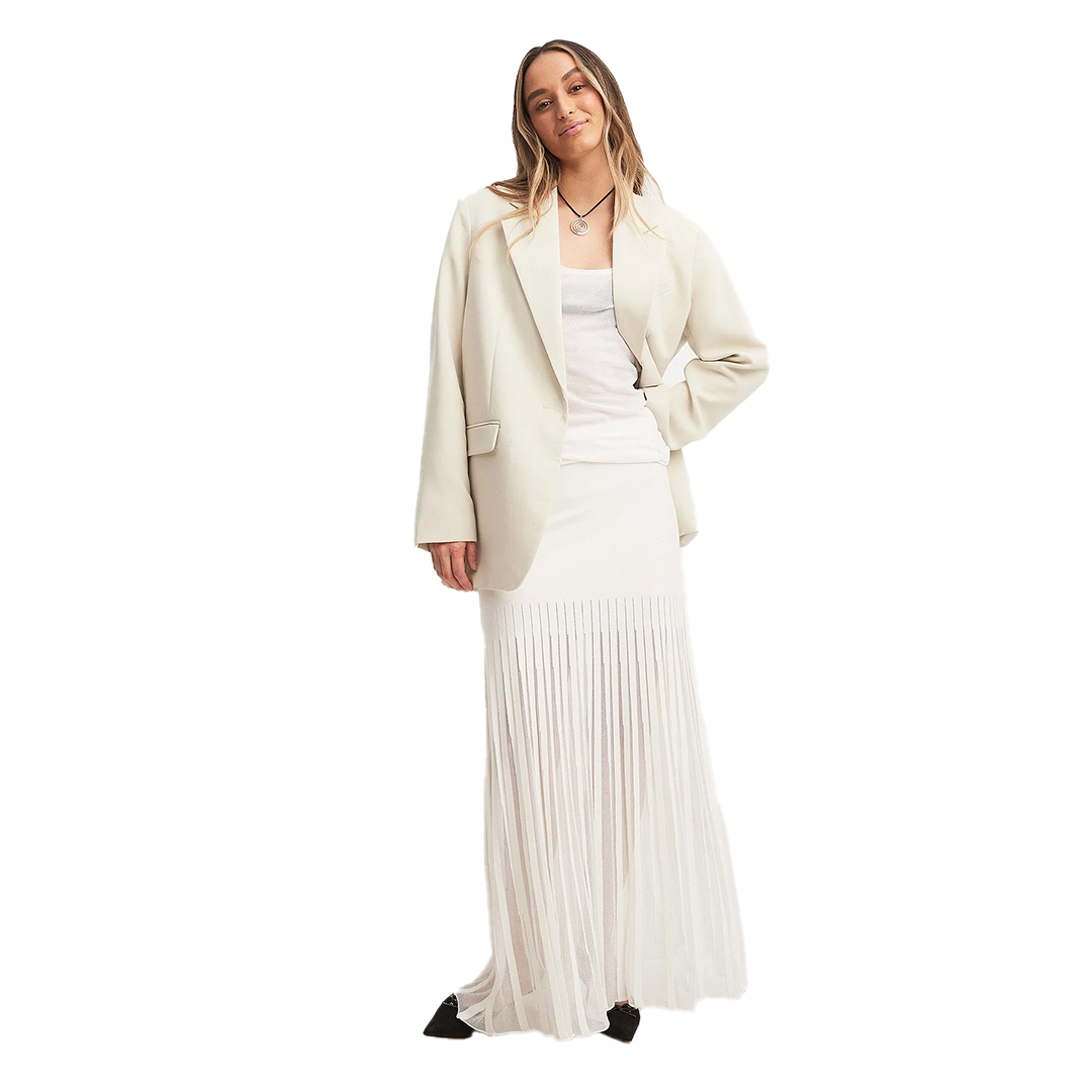 Maxi Oversized One Button Blazer