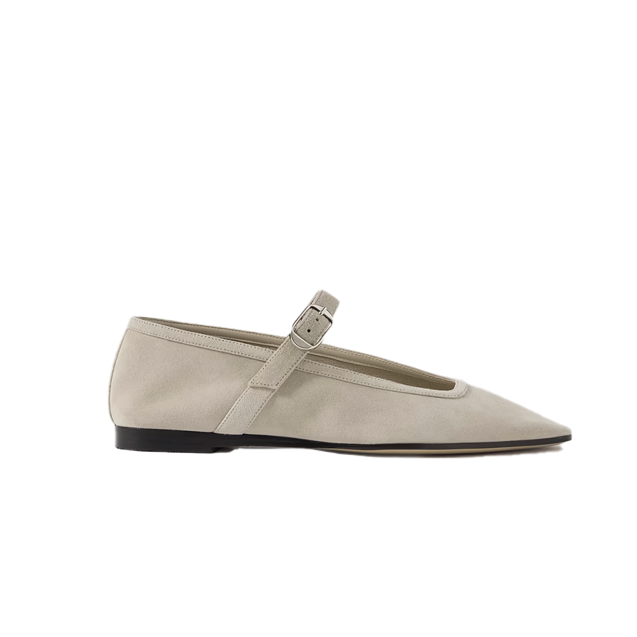 Suede Mary Jane Ballet Flats