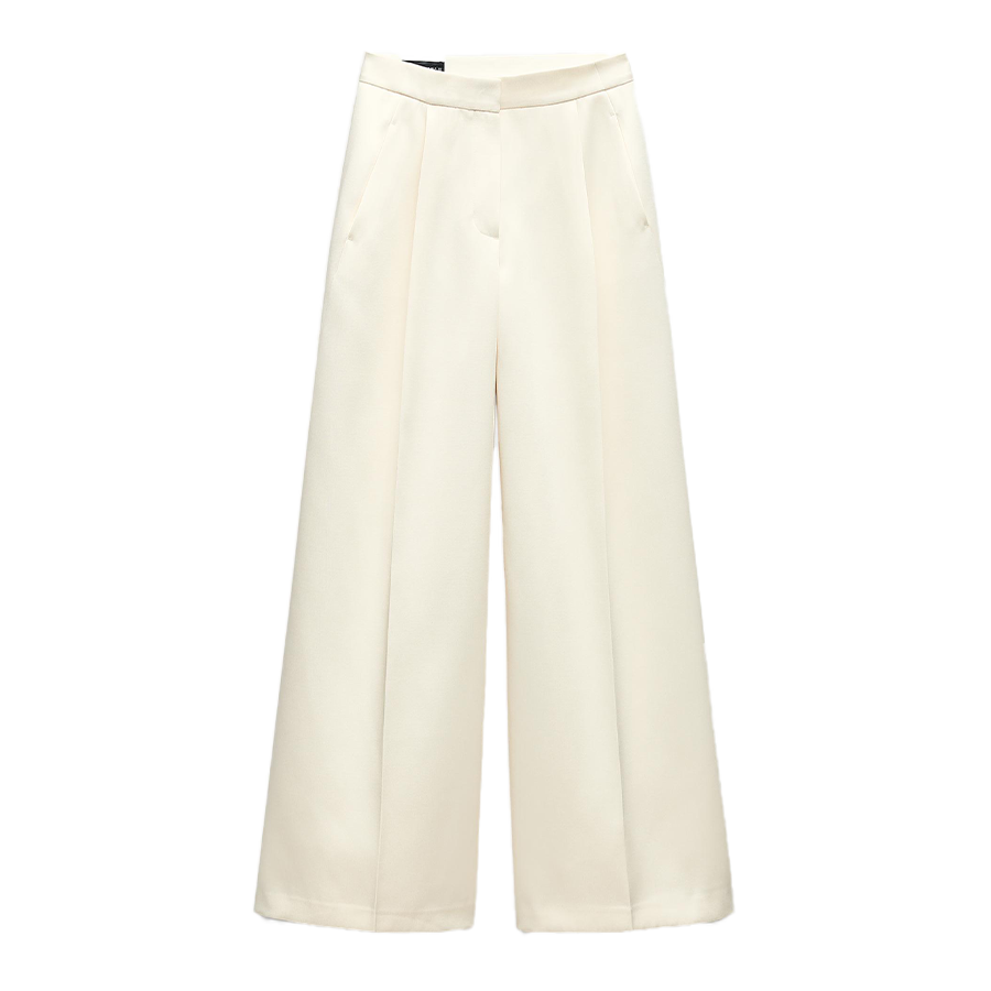 Satin darted trousers
