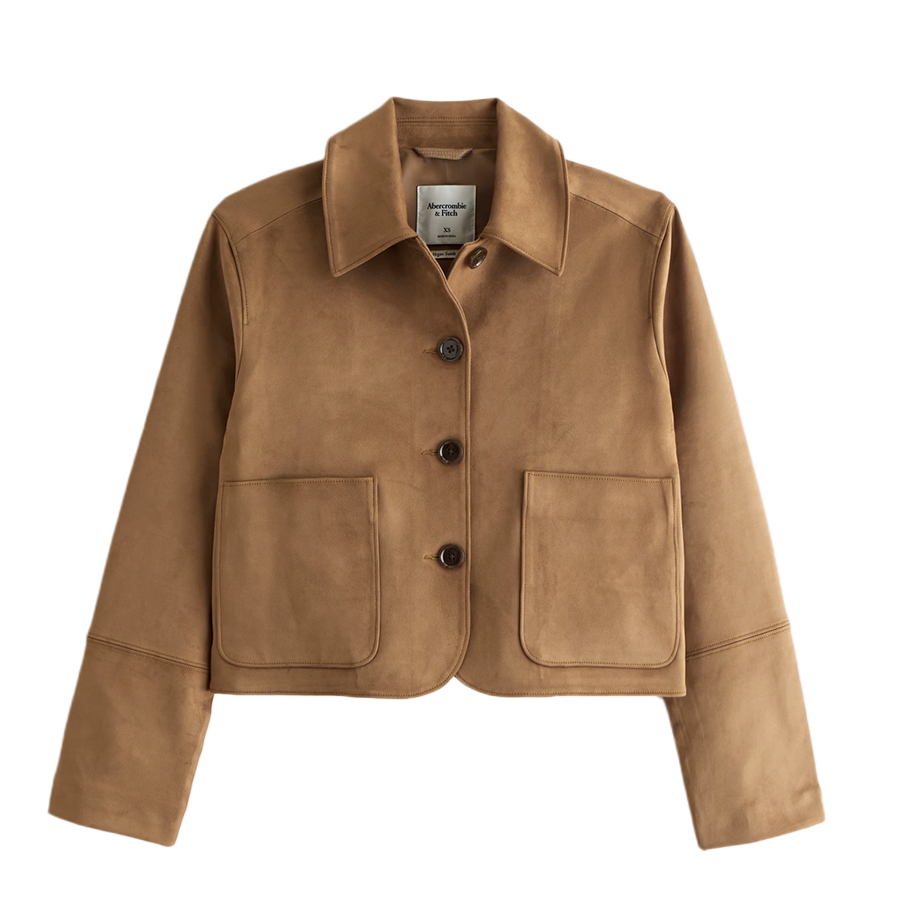 Vegan Suede Button-Through Jacket