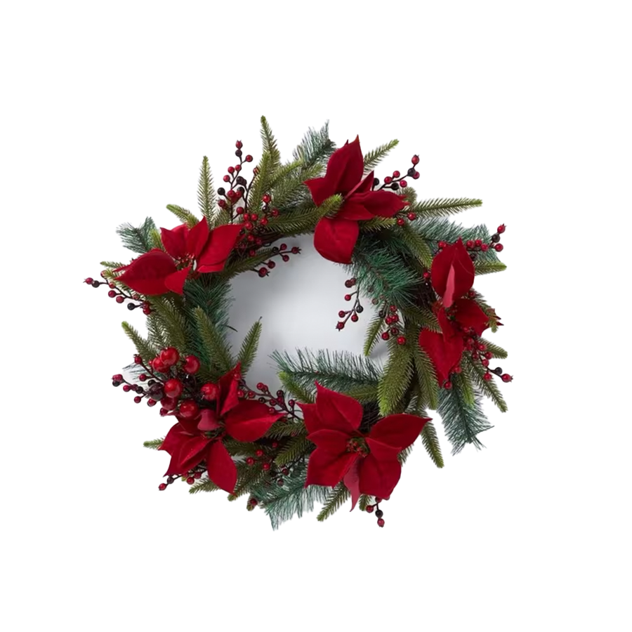 Poinsettia Wreath