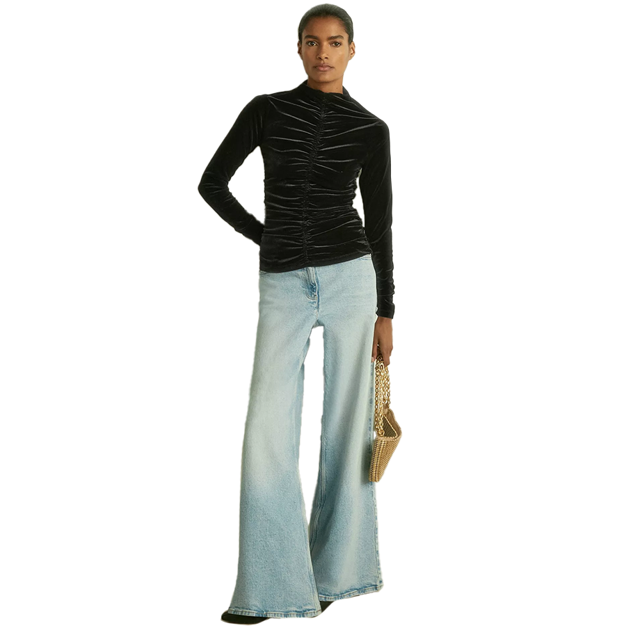 Velvet Ruched Top