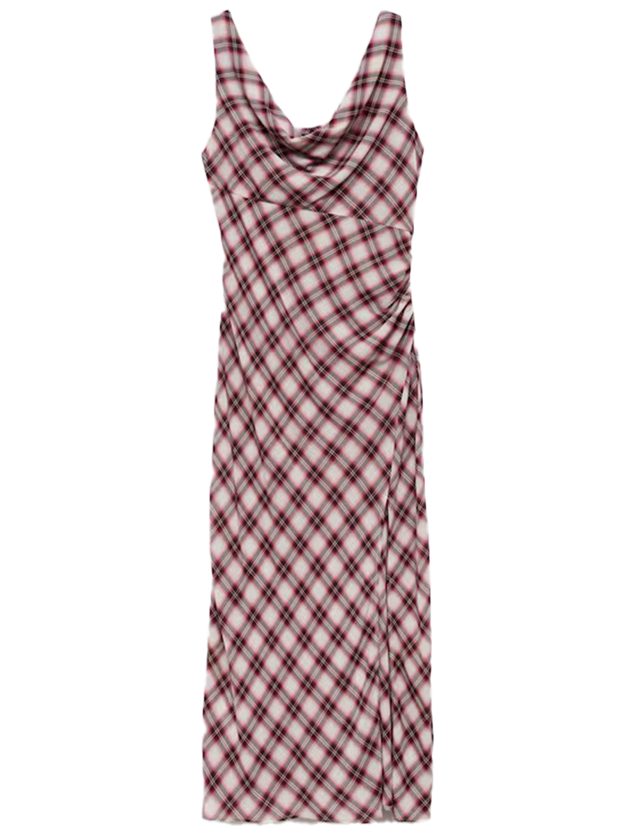 Check Midi Dress