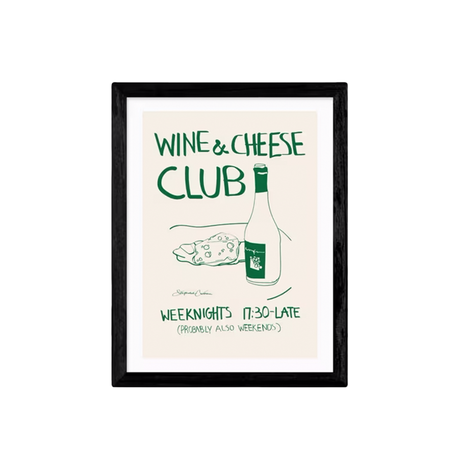 ‘Wine Cheese’ Framed Print