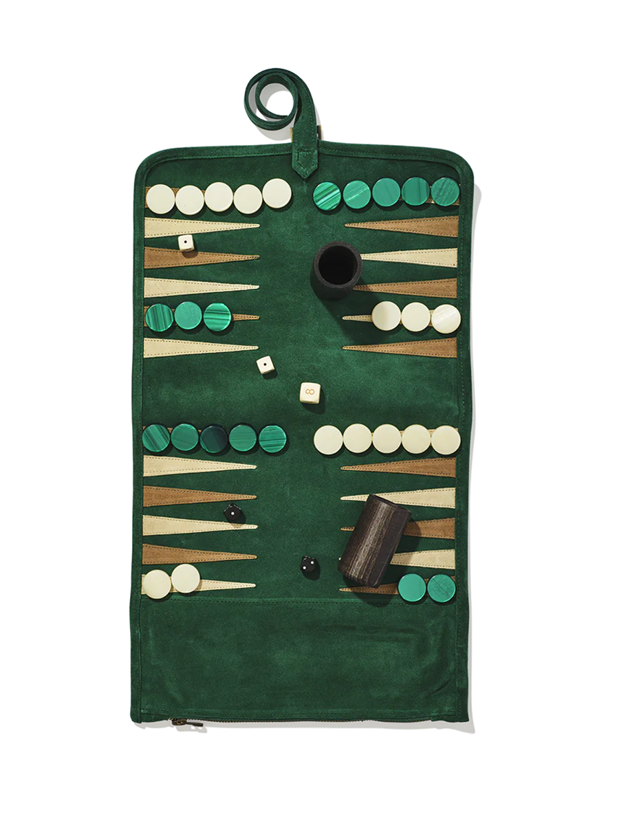 Suede Backgammon Roll