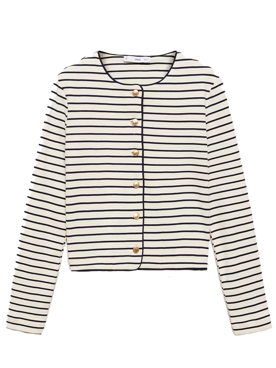 Stripped Knit Cardigan
