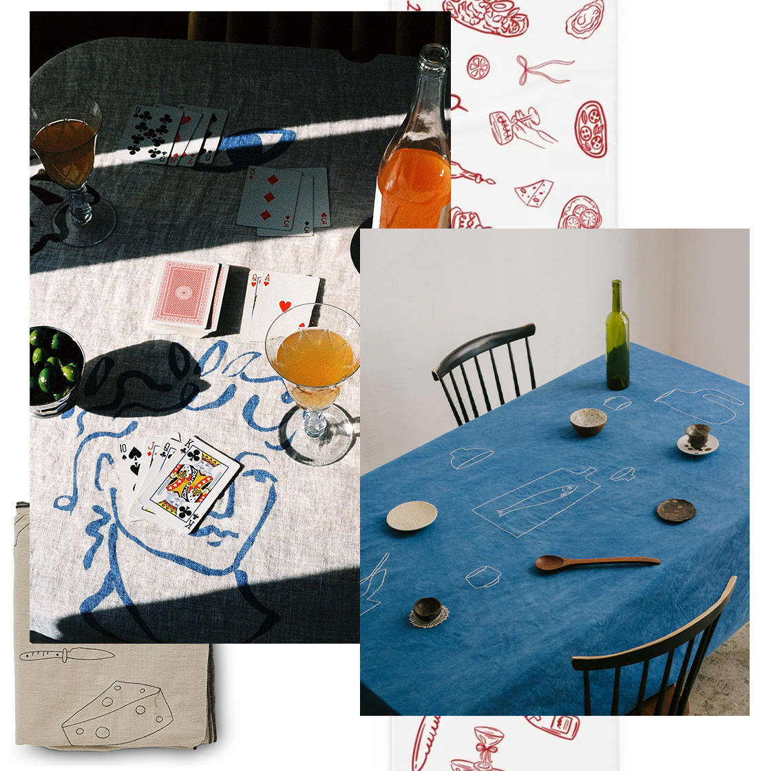 Up Your Dinner Party Game With These Illustrated & Embroidered Tablecloths