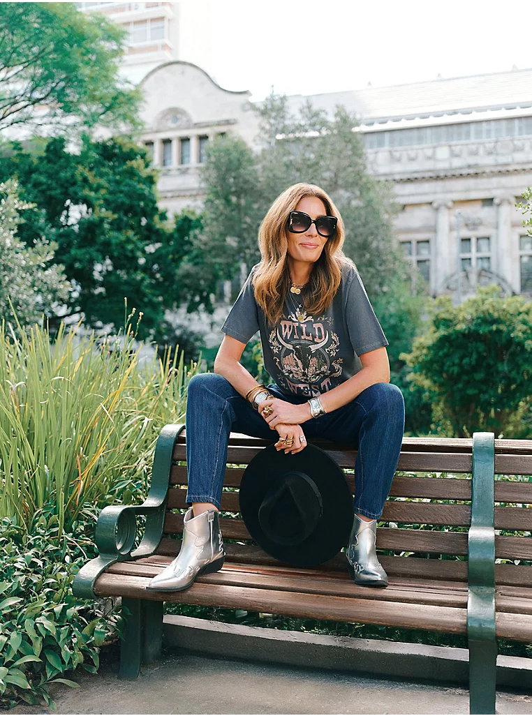 kat farmer for george sat on bench