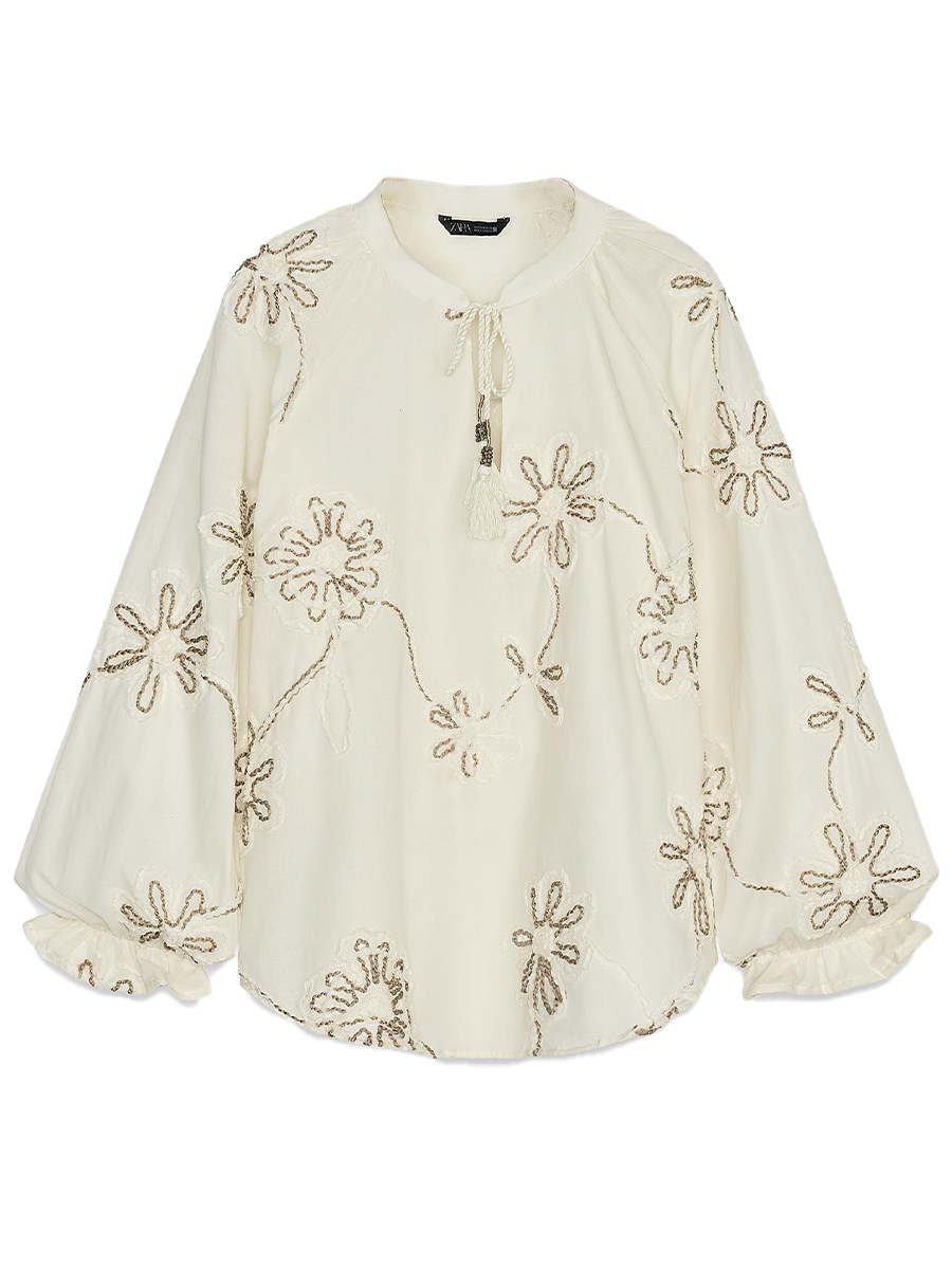 Embroidered Floral Blouse