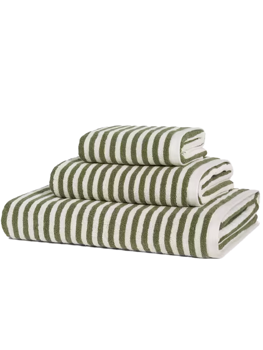 Avocado Stripe Towels