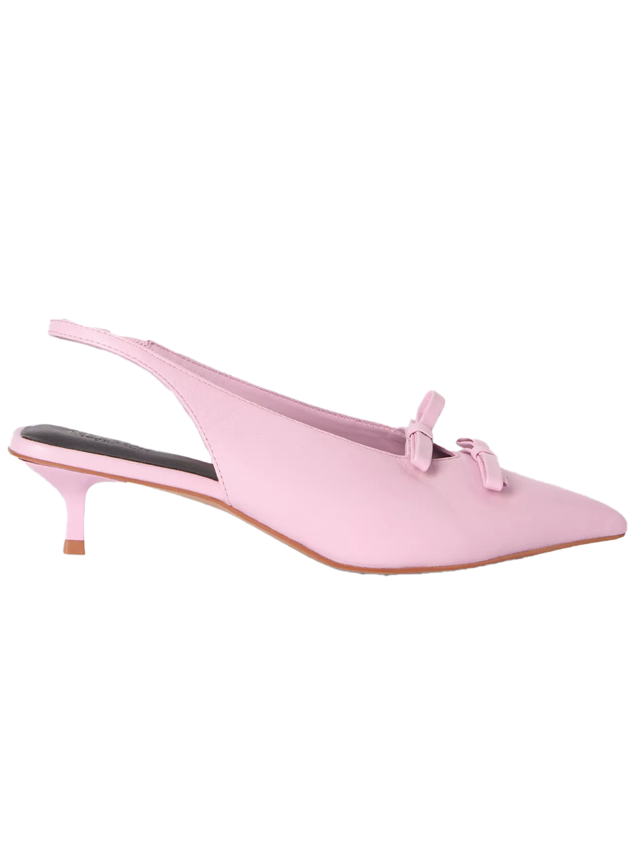 Leather Pointed Slingbacks