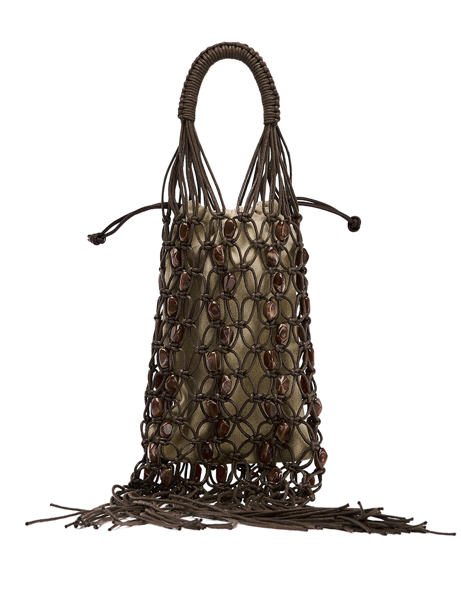 Beaded Bucket Bag