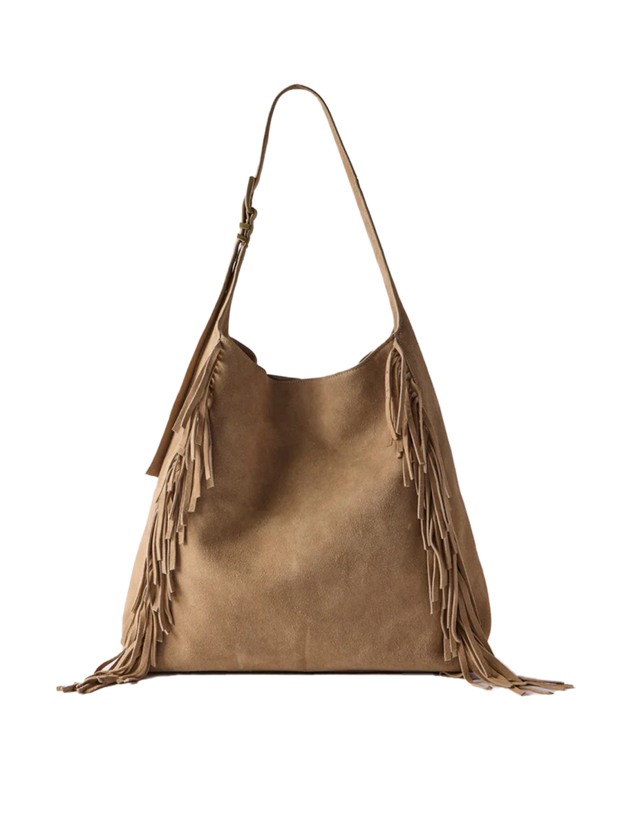 Suede Fringed Bag