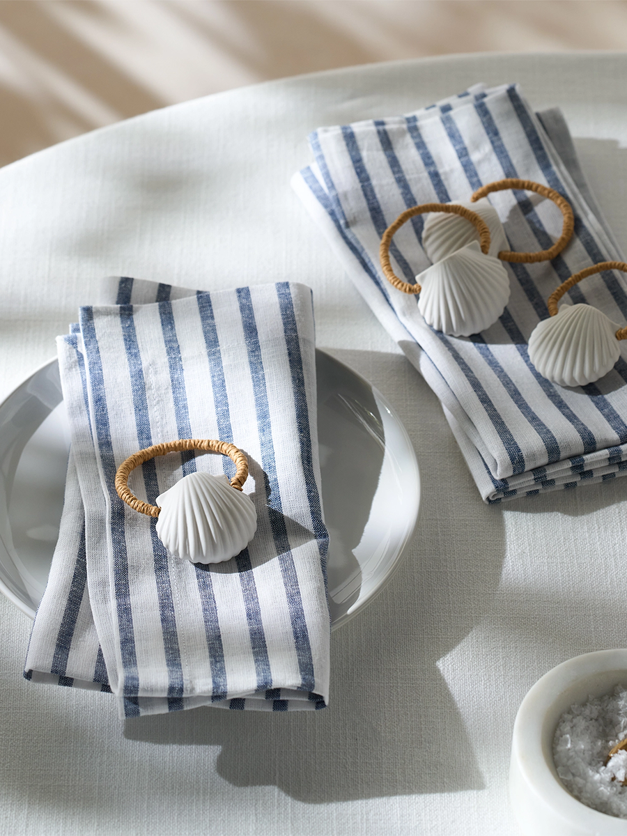 Ceramic Shell Napkin Rings