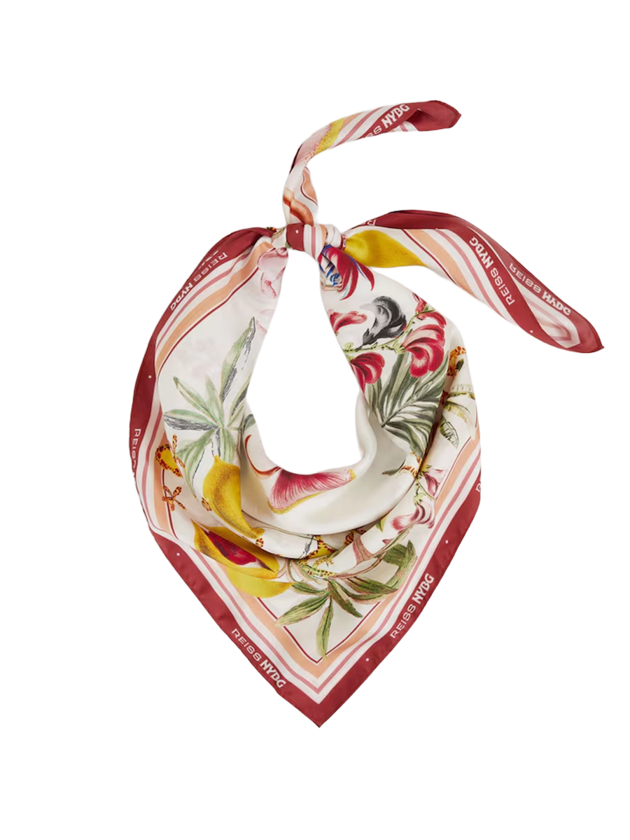 Silk Floral-Print Scarf