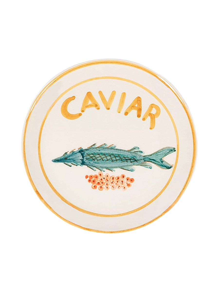 Caviar Hand-Painted Plate