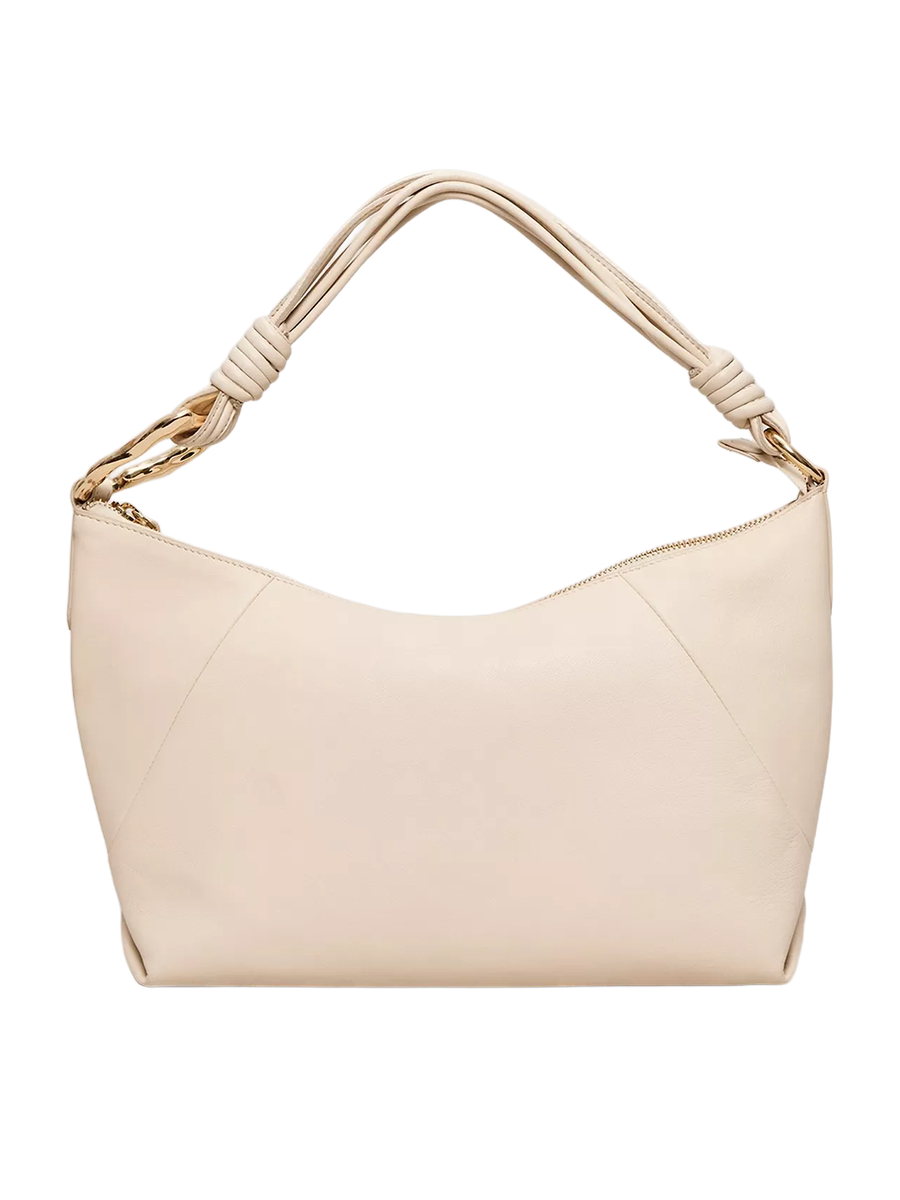 Leather Twist Handle Bag