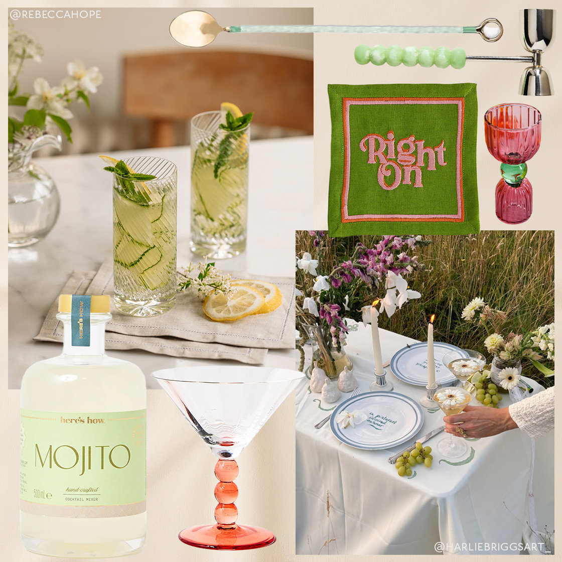 Bring The Bar Home With These Stylish Summer Cocktail Kits & Glasses