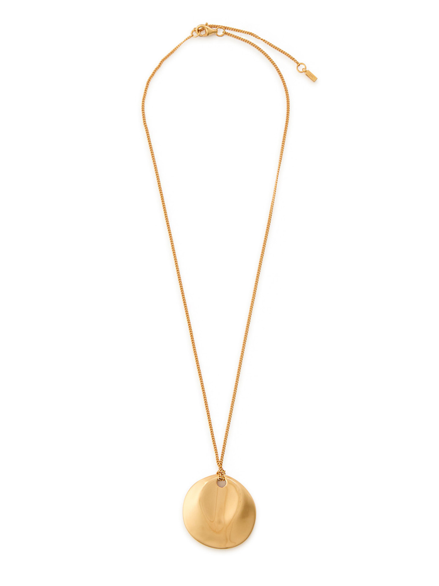 Dented Medallion Necklace