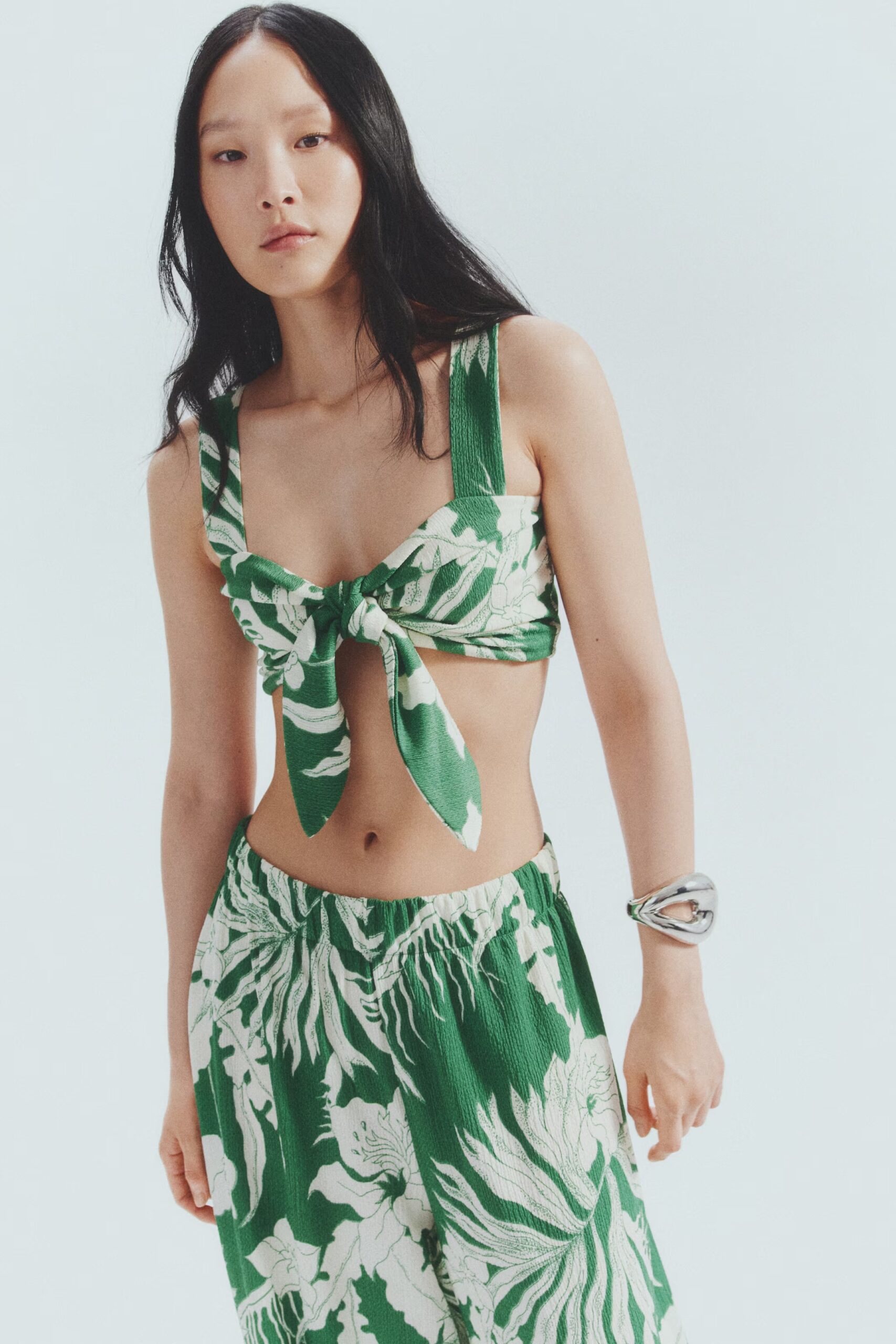 H&M Green Tie Back Top new finds for summer holiday 