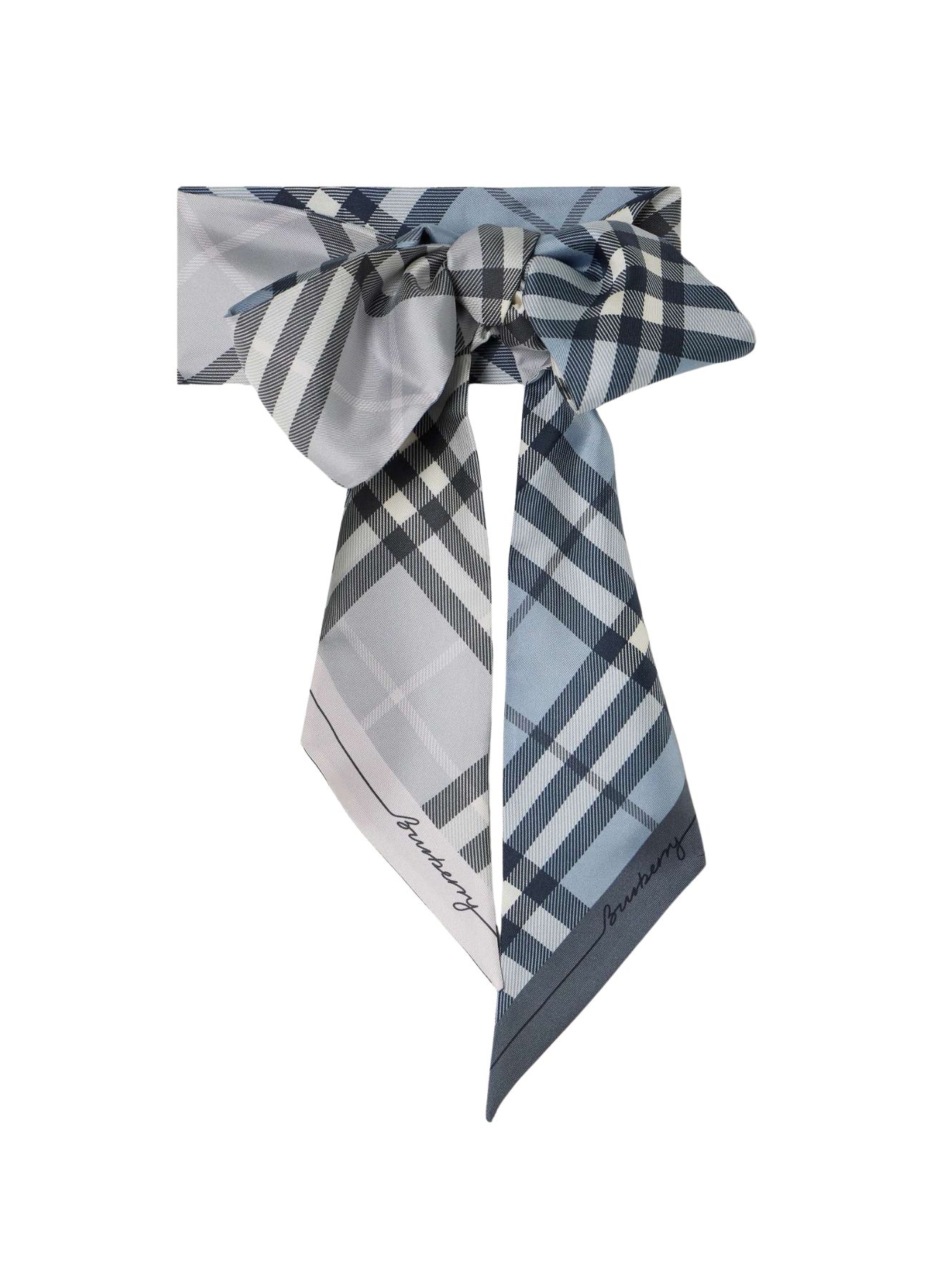 Checked Silk Scarf