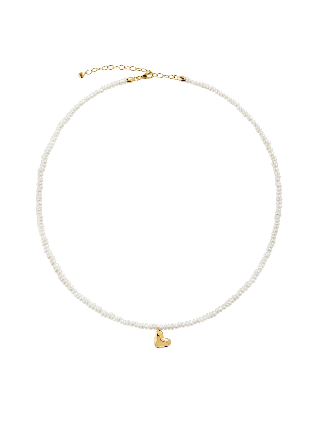 Mini Heart Pearl Necklace