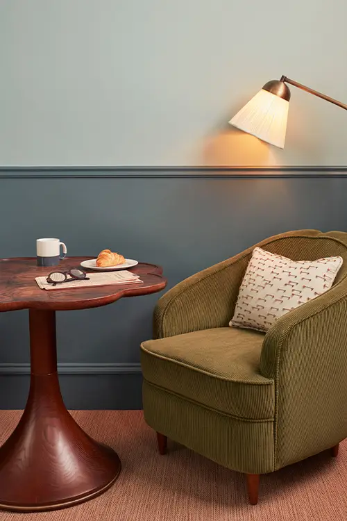 table and chair at the hoxton hotel