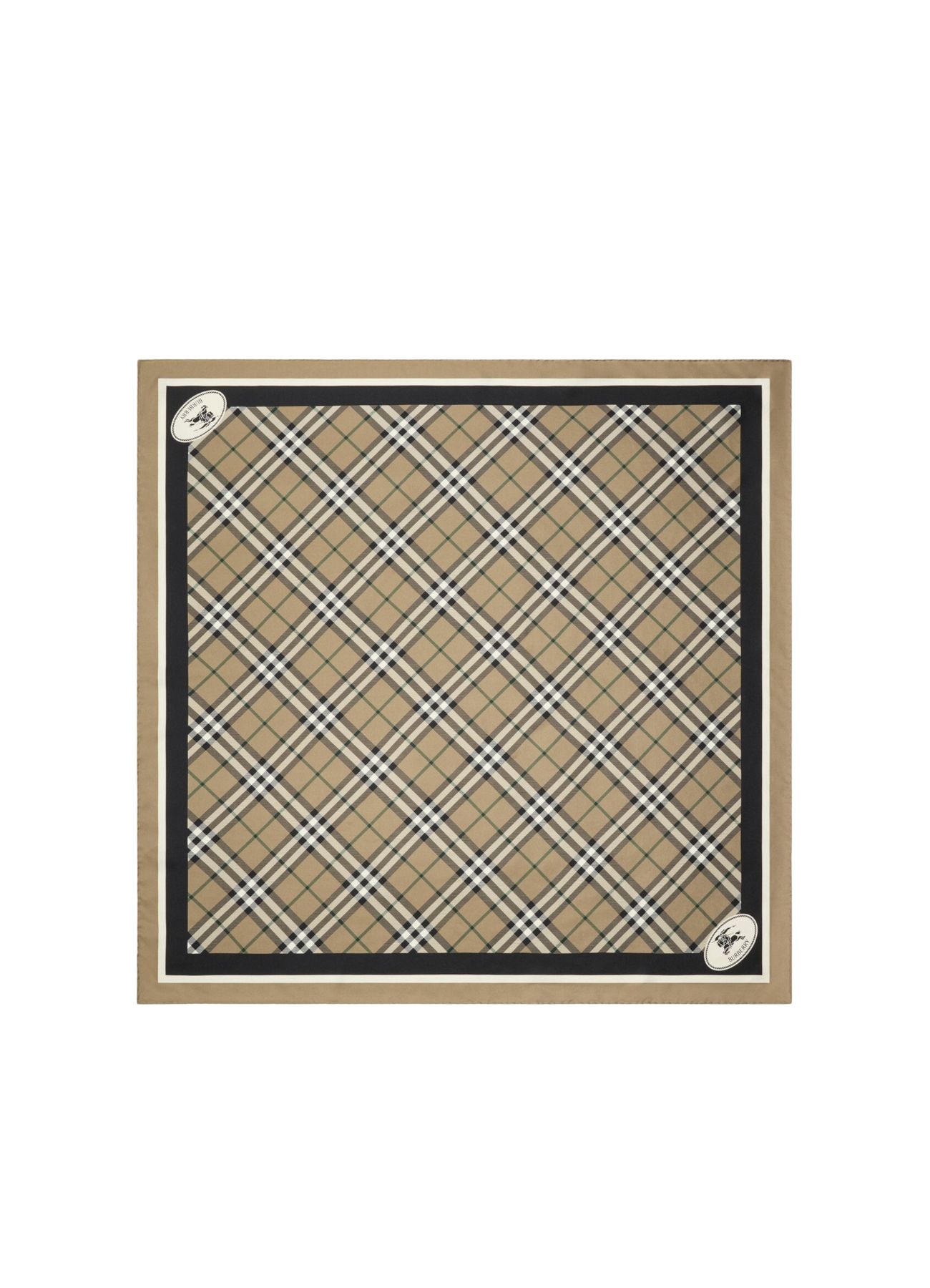 Check Silk Scarf