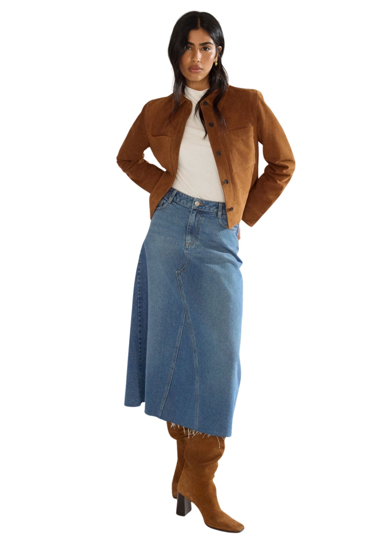 Denim A-Line Skirt