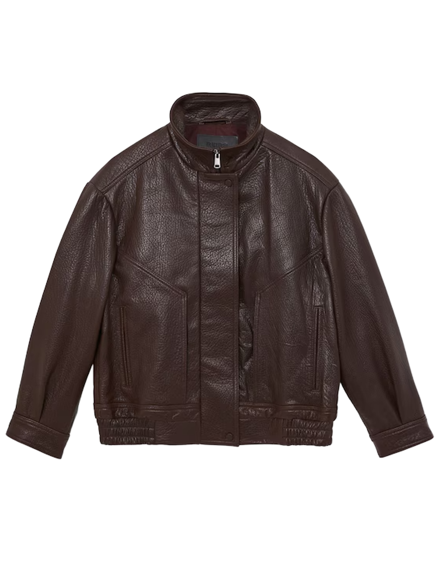 Leather Bomber Jacket